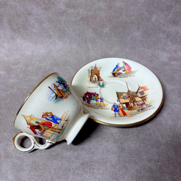 Royal Winton Old English Markets Mug and Saucer - Picture 5 of 7